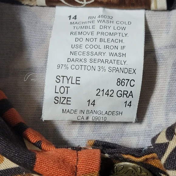 Company Collection Jacket Women's Size 14 1970's Brown Orange Vintage - Picture 4 of 9